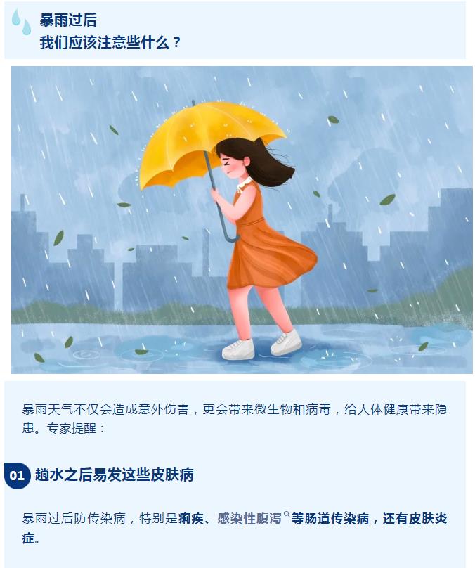 暴雨过后，这些疾病可能多发 | 科普时间