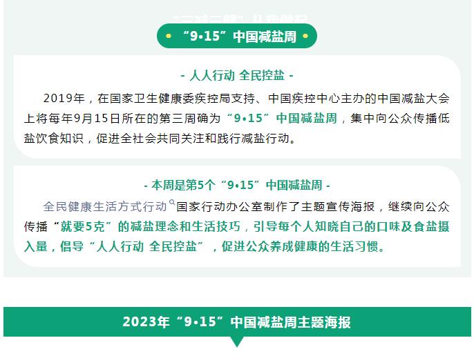 【健康科普】“9·15”中国减盐周｜“人人行动 全民控盐”家庭减盐科普动画视频发布